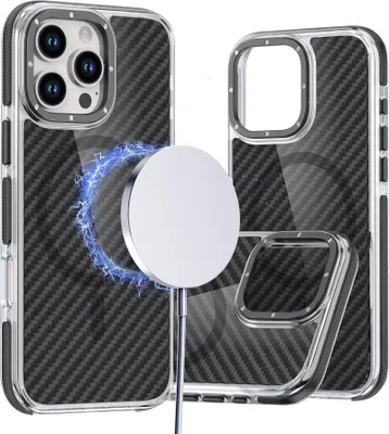 Produktbild von Case passend für Samsung S25 EDGE Fiber kompatibel mit MagSafe black