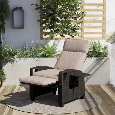 Image de Fauteuil longue – Fauteuil relax – Fauteuil de jardin – Chaise de jardin – Fauteuil avec accoudoirs – Dossier réglable