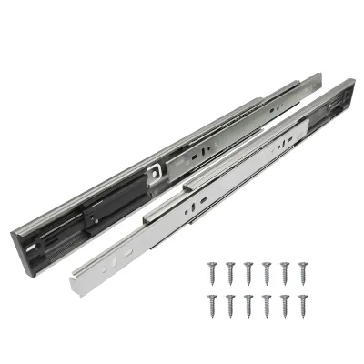 Produktbild von YALION® 1 Paar Schubladenschienen 400 mm mit Soft-Close | Vollauszug | Stahlführung | Seitliche Montage | 45 mm Stahl | 45 kg Tragkraft