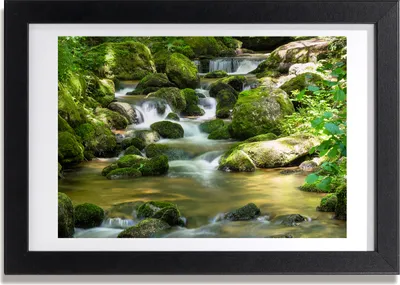 Produktbild von Bild 30x20 MDF-Rahmen, Wandkunst Wasserfall