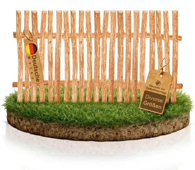 Produktbild von BOOGARDI Zaunelement Haselnuss · 50x90cm (Lattenabstand 7-9cm) · Staketenzaun Bausatz Lattenzaun Bretterzaun Gartenzaun Holzzaun 144 Größen