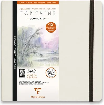 Obrázek produktu pro Clairefontaine 975443C, Umělecký papír, 300 g/m², 24 listy