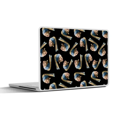 Produktbild von MuchoWow® Laptop Aufkleber Sticker Cover Mädchen mit Perlenohrring - Muster - Vermeer 30x21 cm - Sticker für Laptop - Selbstklebend