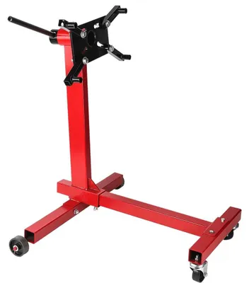 Produktbild von Motorständer - Roter Motorhalter - 450 kg Tragkraft - 360° verstellbarer Kopf - Für Kfz-Motorreparatur - Rot