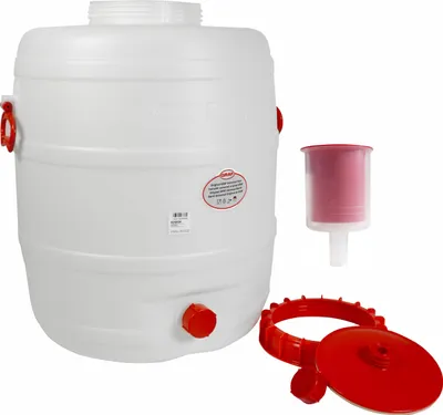 Produktbild von Graf Getränkefass Kunststofffass Wasserfass Fass Rund 80 Liter mit Gärspund