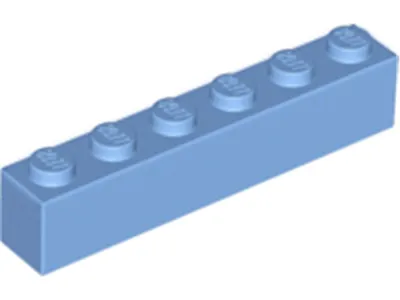 Produktbild von Lego® 250 Stück 3009 Stein Brick 1x6 Part Basic Steine 250 Mittleres Blau
