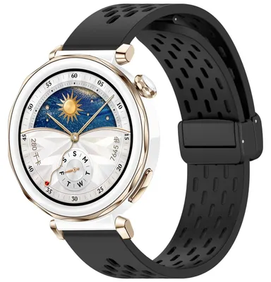Obrázek produktu pro Pro Huawei Watch GT 5 Pro 42mm Silikonový řemínek s magnetickou sponou Black