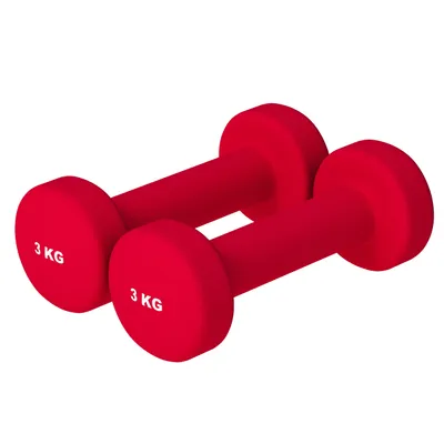 Produktbild von GORILLA SPORTS® Neopren Kurzhanteln - 2er Set, 2x3kg, rutschfest - Hanteln, Gewichte, Hantelset, Dumbbells, Gymnastikhanteln, Fitness