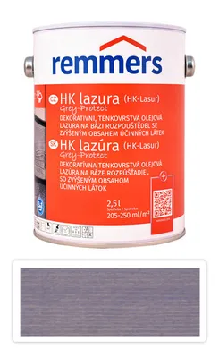 Obrázek produktu pro REMMERS HK lazura Grey Protect - ochranná lazura na dřevo pro exteriér 2.5 l Wassergrau FT 20924
