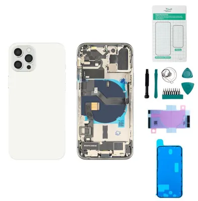 Produktbild von iPhone 12 Pro Gehäuse mit Backcover Silber - Set