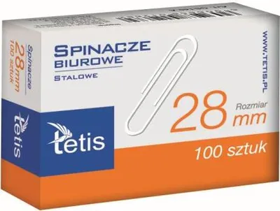Obrázok produktu pre Kancelárske sponky, kruhové 28 mm - Balenie 100 kusov