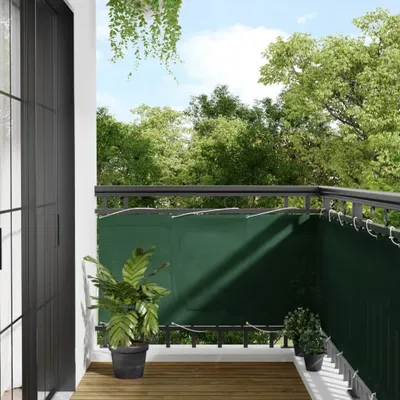 Obrázok produktu pre Maison Exclusive – balkónová clona, tmavozelená, 75 x 700 cm, 100 % polyester (Oxford)