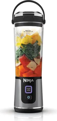 Produktbild von Ninja Blast Tragbarer Mixer & Smoothie Maker, 530ml Becher mit Auslaufsicherem Deckel Trinköffnung, Leistungsstark, Kabellos Wiederaufladbar,