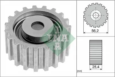 Produktbild von INA 532 0018 10 Umlenkrolle Zahnriemen für FORD Fiesta Mk4 Schrägheck (JAS, JBS) FIESTA III (GFJ) SIERRA (GBG, GB4) Escort VI Cabrio (ALL) ESCORT IV