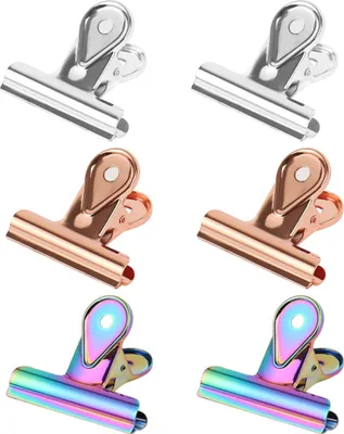 Obrázek produktu pro 6 klipů na třísky, 30 mm, silná pružina, stabilní, odolné, galvanizovatelné, kancelářské potřeby pro domácnost a školu