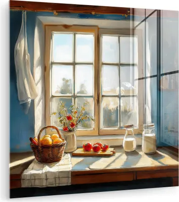 Produktbild von MuchoWow Glasbilder - Bilder auf Wandbild - Foto auf Glas Stillleben - Küche - Durchsichtig - Vintage 40x40 cm Wanddekoration aus Glas - Acrylglasbild - Acrylbilder
