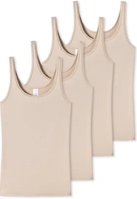 Produktbild von Schiesser Damen Spaghettitop 4-Pack Modal Essentials - sand - Größe 42