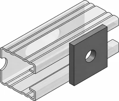 Produktbild von MEFA Lochplatte C-Profil 45, Bohrung 13 mm 45x40x6 mm, 1 Stk.
