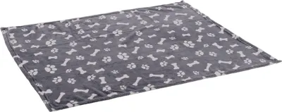 Zdjęcie produktu dla Koc flaming Zuma prostokątny szaro-biały, wymiary: 100 x 150 cm