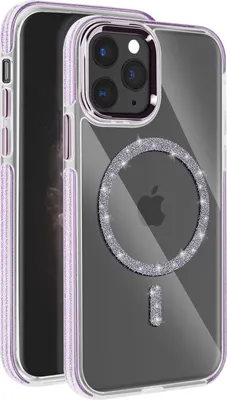 Produktbild von Avizar, MagSafe-Hülle für iPhone 11 Pro Glitzer-Silikon, Violett