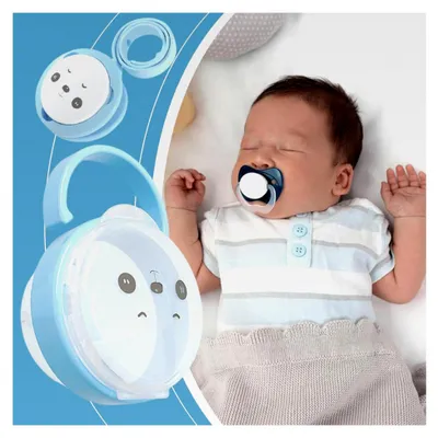 Produktbild von Schnullerkette im Panda-Design mit Box-Set und Staubschutzhülle | Kompaktes Zubehör für Wickeltasche und Kinderwagen