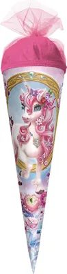 Obrázek produktu pro Školní kornout Roth Unicorn Beauty, 50 cm, kulatý, tylový uzávěr
