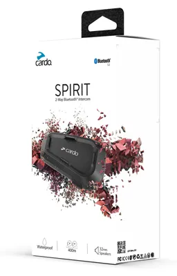 Image de Cardo Spirit, 2 canaux, 400 m, USB Type-C, -20 à 55 °C, noir, étanche