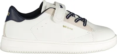 Image de Chaussures de sport blanches pour filles avec fermeture velcro et détails bleus
