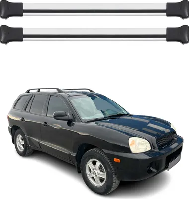 Zdjęcie produktu dla Poprzeczne bagażniki dachowe do Hyundai Santa Fe 2000-2006 Aluminium Szary