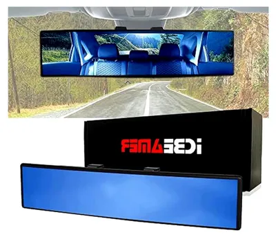 Produktbild von 24,1 cm 240 mm Easy Clip on Weitwinkel-Panorama-Toter Winkel, Auto-Innenspiegel, Konvexe Blaue Oberfläche