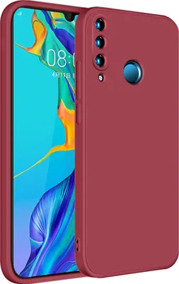 Produktbild von Huawei P30 Lite Hülle, LaimTop Slim Liquid Silikon Gel Gummi Schutzhülle für Huawei P30 Lite Rot