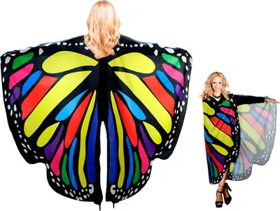 Produktbild von Umhang Schmetterling Kostüm Flügel Cape Karneval Fasching, bunt