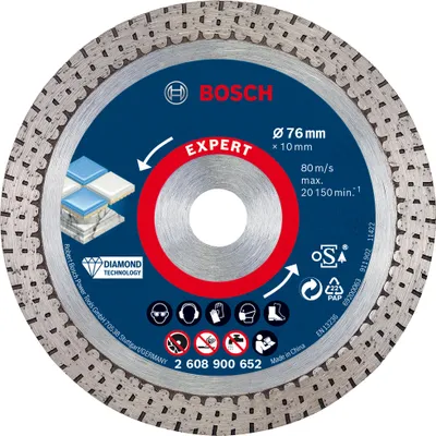 Immagine prodotto di Bosch Expert Hard Ceramic 76 mm disco diamantato 76 x 1,5 x 10 mm ( 2608900652 ) Tecnologia diamantata - successore di 2608615020