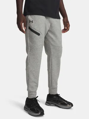Imagen del producto de Pantalones de chándal de forro polar Under Armour Unstoppable, color gris, talla L / corte regular, para hombre, color gris, talla L