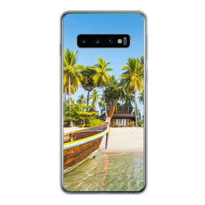 Produktbild von MuchoWow® Handyhülle Schutzhülle Hülle für Samsung Galaxy S10 Strand - Kajak - Sommer Silikon Softcase Handy Hülle - Handytasche