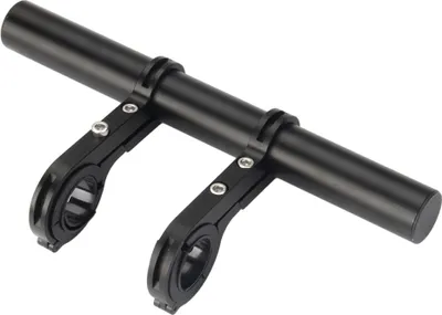 Produktbild von Schwarz 20cm Lange Fahrradlenkerverlängerung, Doppelklemm-Fahrradlenker-Verlängerungshalterung Zum Halten Von Motorrad-E-Bike-Lampen, Tachometern, GPS-Telefonhalterung