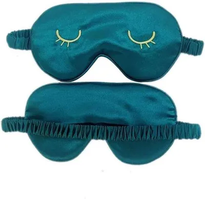 Productafbeelding van Slaapmasker, 100% zijde, groen, voor de nacht