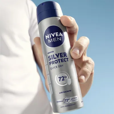 Produktbild von NIVEA MEN Silver Protect Antitranspirant-Spray für Männer, antibakteriell, 150 ml