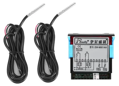 Digitaler Temperaturdifferenzregler AC 220 V 5A mit 2 Sensoren