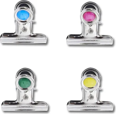 Image de ZELLER Clips magnétiques 4pcs, mélange de couleurs, métal