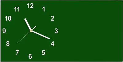 Produktbild von Wanduhr aus Glas mit Motiv Dunkelgrüner Hintergrund I- 60 x 30 cm - inkl. Aufhängesystem