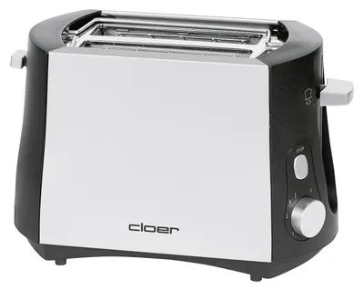 Produktbild von Cloer Toaster 3410, 2 Scheibe(n), 825 W, 230 V, 275 x 160 x 180 mm, 323 mm, 198 mm