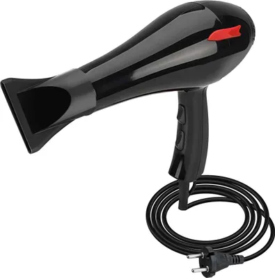 Imagen del producto de Avizar, Secador de pelo compacto de 1500W, con aire caliente y frío, color negro/rojo