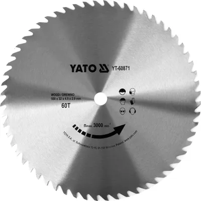 Image de Lame de scie pour bois sans carbure 500x60tx32mm