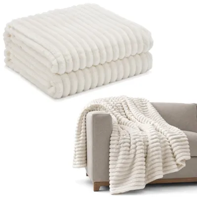 Kuscheldecke 100x150 cm – Weiche, warme & dicke Decke für Bett und Sofa – Flauschige Wohndecke als G
