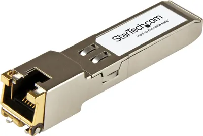 Produktbild von StarTech.com Palo Alto Networks CG kompatibles SFP-Modul - 1000BASE-T - SFP auf RJ45 Cat6/Cat5e - 1GE Gigabit Ethernet SFP - RJ-45 100m, Kupfer, 1250 Mbit/s, SFP, 100 m, Gigabit Ethernet, 1000BASE