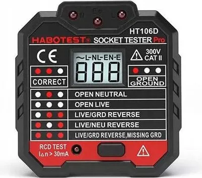 Obrázok produktu pre Socket tester with digital display Habotest HT106D
