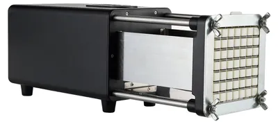 Immagine prodotto di VEVOR Taglierina elettrica per patatine fritte Taglierina per patate con lame in acciaio inox da 1/2 e 3/8 di pollice, tagliapatate e tritatutto con piedini antiscivolo