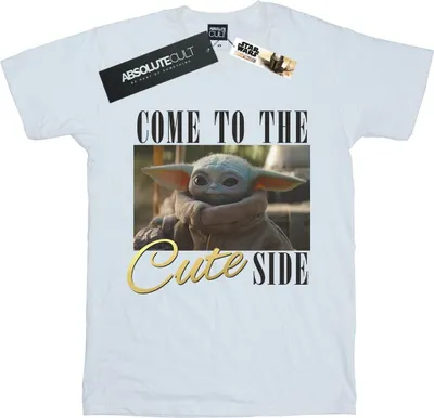 Produktbild von Star Wars - "The Mandalorian Come To The Cute Side" T-Shirt für Damen BI45772 (S) (Weiß)