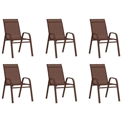 Produktbild von Stapelbare Gartenstühle 6 Stk. Braun Textilene , Gartenstühle Design 2024